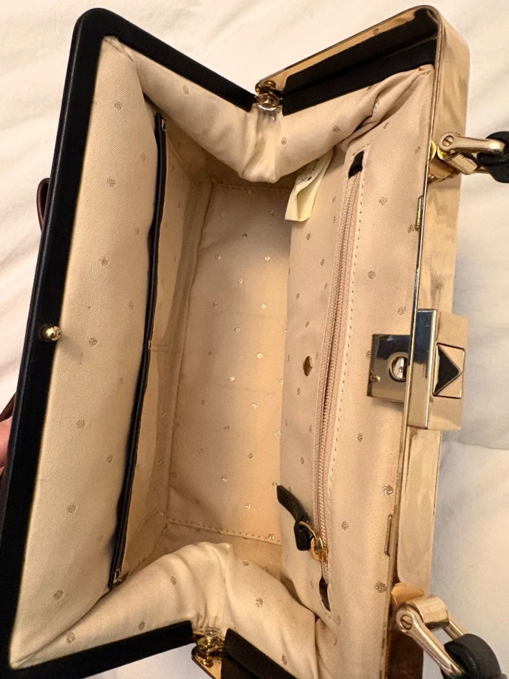 Kate Spade Cricket Street Small Emilia Hand Bag Bow Black Leather